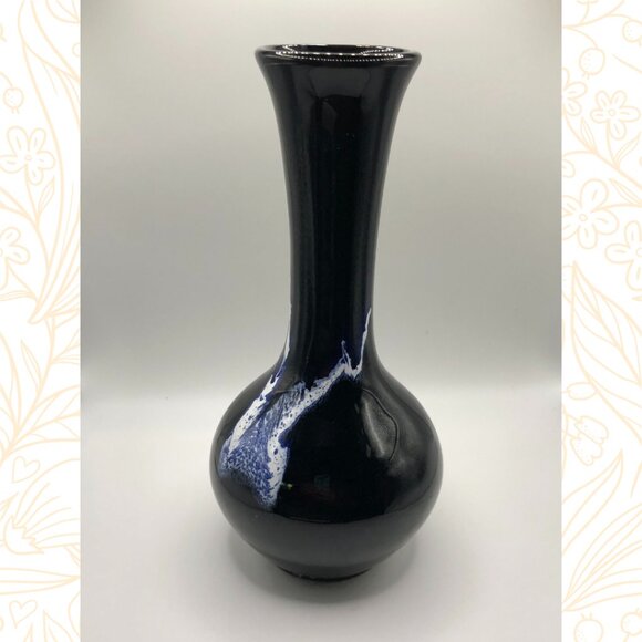 BMP Blue Mountain Pottery Cobalt Glaze Vase - Picture 3 of 5